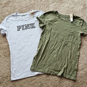 PINK Victoria's Secret Short Sleeve T-Shirt Bundle Size XS